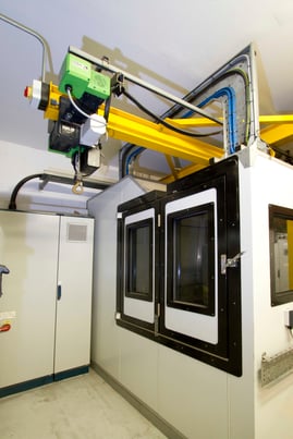 Enclosed Manual Cleaning Line. As installed at previous site