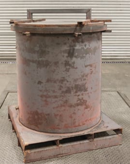 Furnance Retort and Lid, Steel Pallet Mounted for Stability and FLT Movement